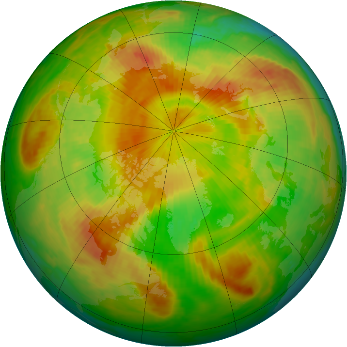 Arctic ozone map for 16 May 2002